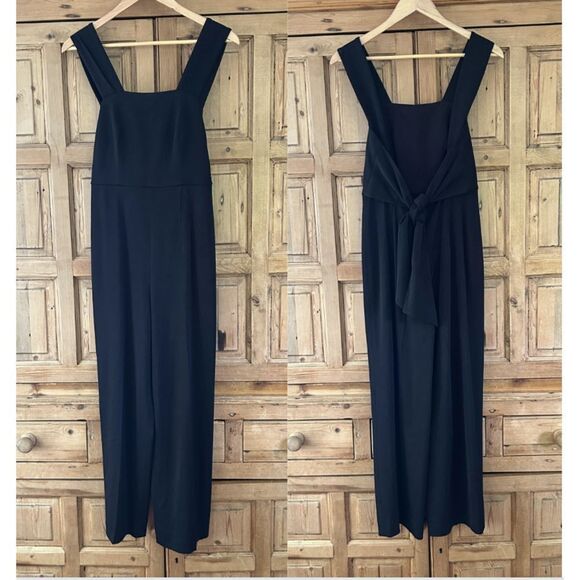 Club Monaco Ralph Lauren 2 Black Tie Back Romper Jumpsuit Tank Sleeveless - Picture 1 of 11